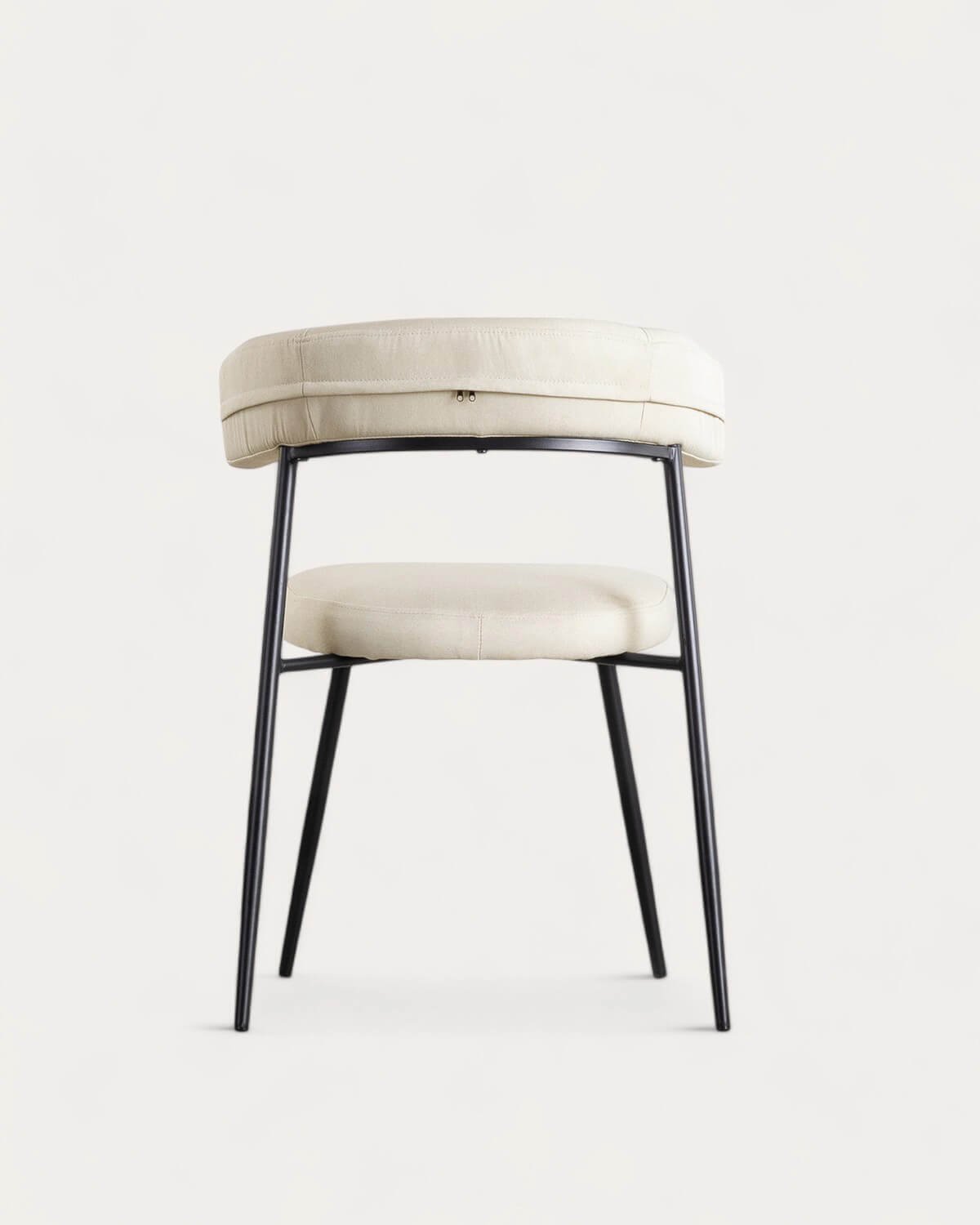 Pack 4 Chaises de Salle à Manger en Métal et Tissu Eloise, image de la gelerie 4