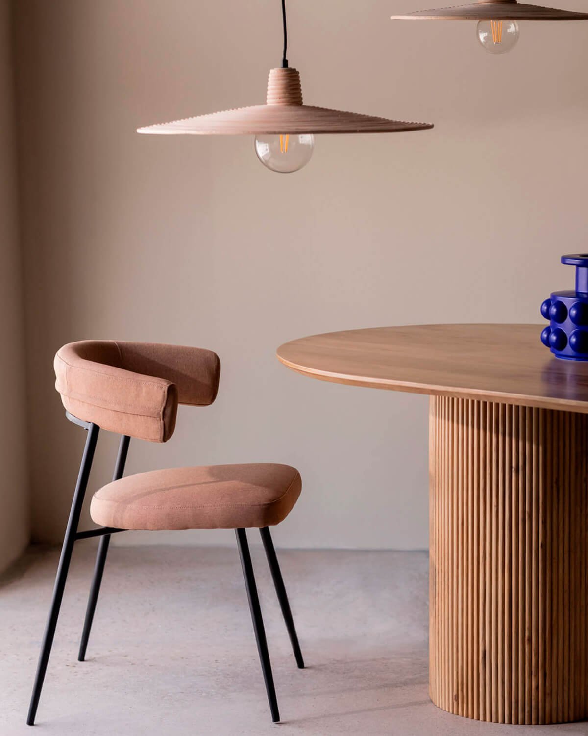 Pack 4 Chaises de Salle à Manger en Métal et Tissu Eloise, image de la gelerie 2