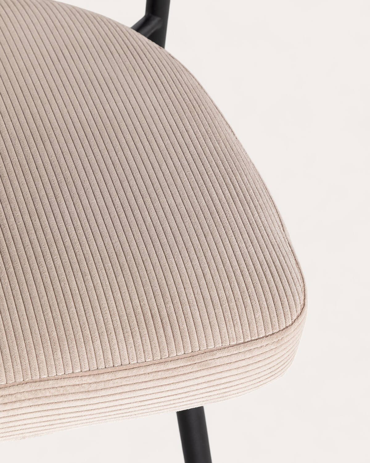 Chaise de Salle à Manger en Métal Velours Côtelé Eloise, image de la gelerie 6