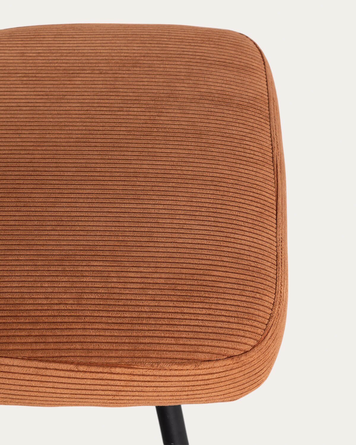 Chaise de Salle à Manger en Métal Velours Côtelé Eloise, image de la gelerie 7