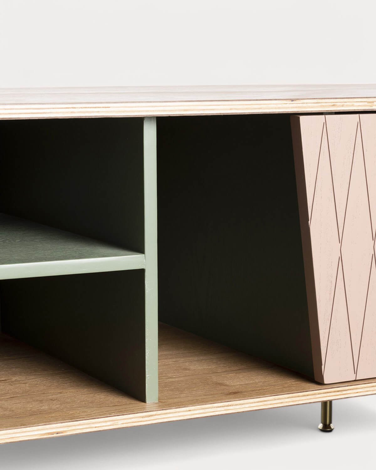 Meuble TV en Bois 2 Portes Amer, image de la gelerie 6