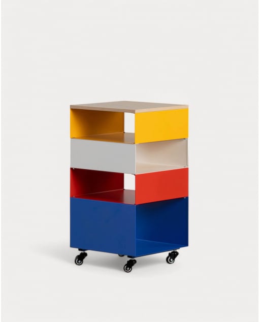 Etagère avec Roulettes en Métal (76x40 cm) Aiora