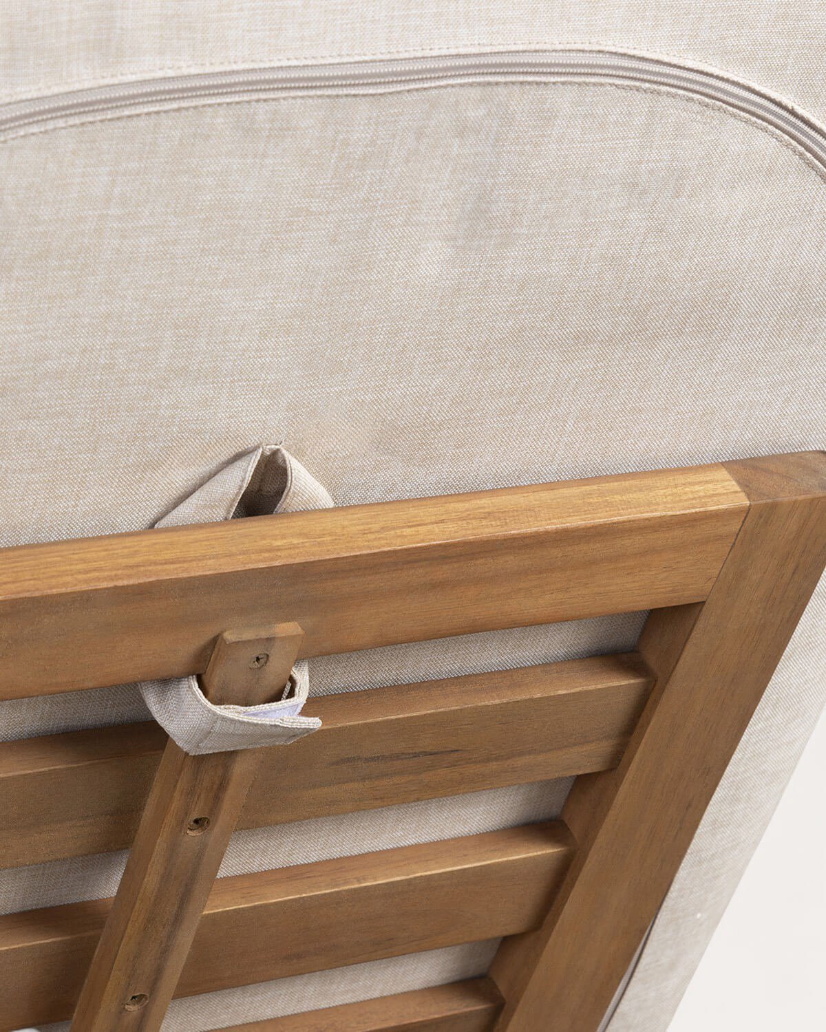 Pack de 2 Chaises Longues Inclinables en Bois d'Acacia avec Coussin en Tissu Cael, image de la gelerie 6