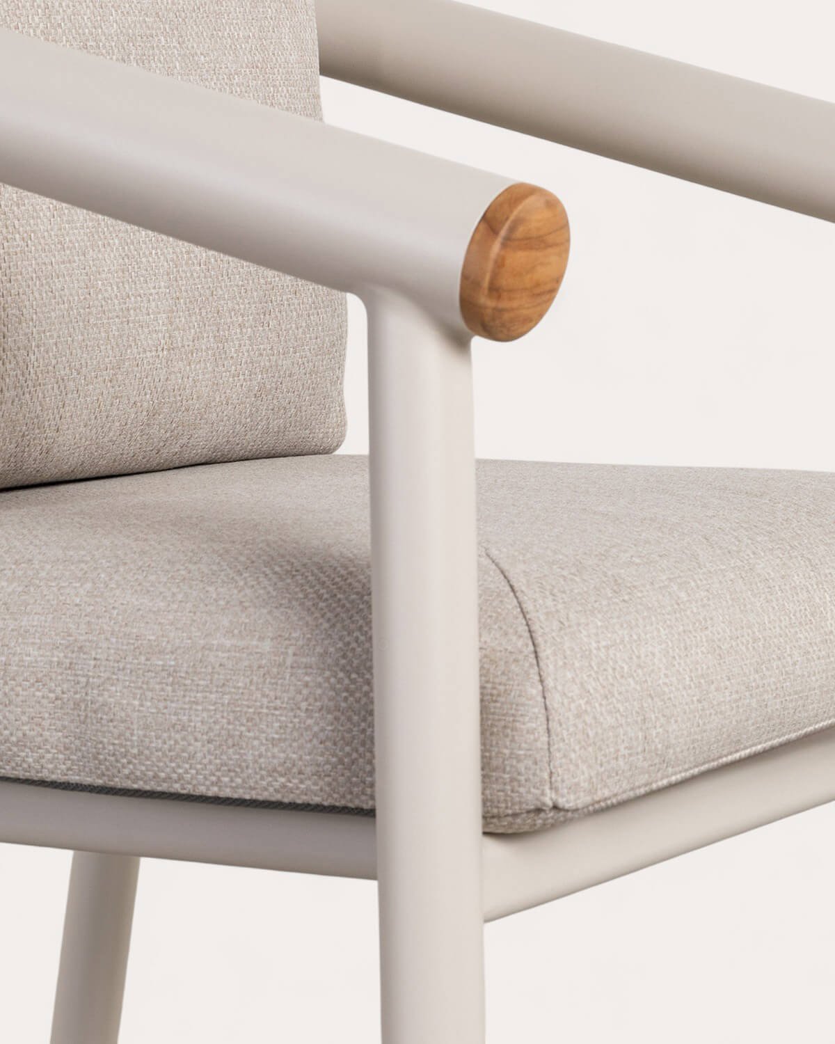 Set de Table Ovale (240x120 cm) et 6 Chaises en Aluminium et Bois de Teck d'Extérieur Cheryl, image de la gelerie 6