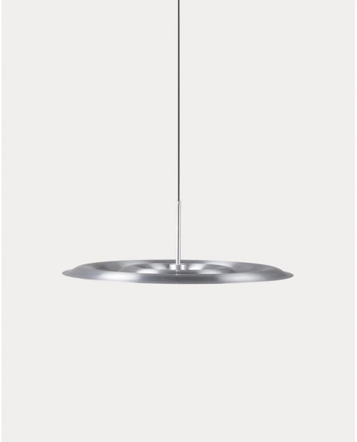 Plafonnier Led en Métal (Ø60 cm) Aulis - Aluminium Galvanisé
