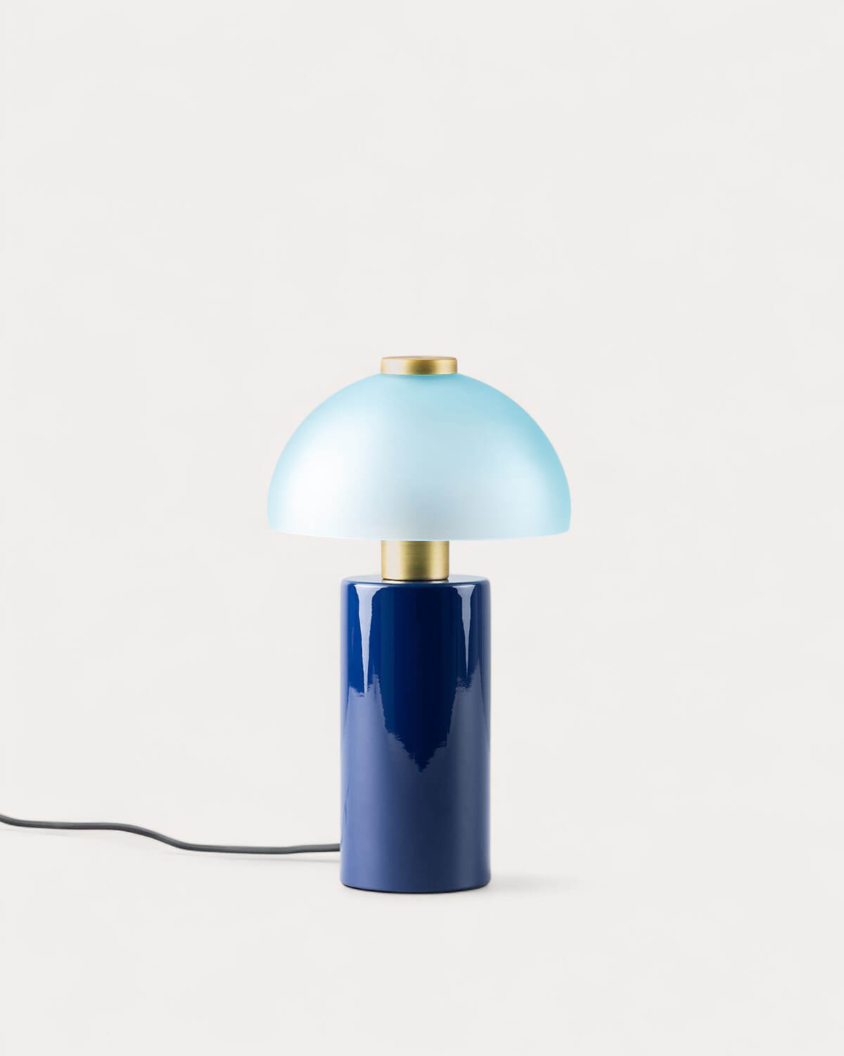 Lampe de Table en Métal et Verre (Ø19,5 cm) Seta Vidre, image de la gelerie 1