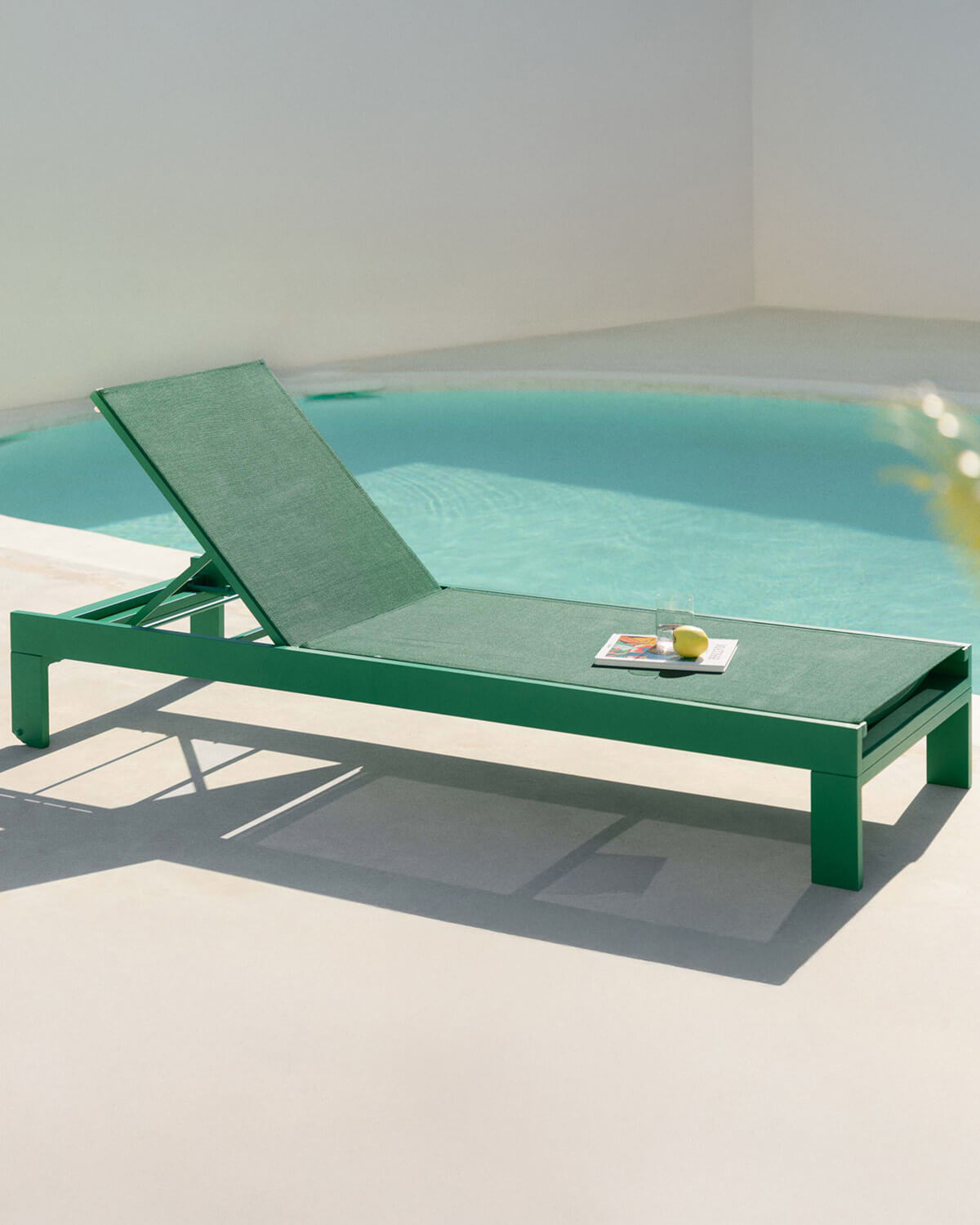 Pack de 2 Transats Inclinables en Tissu et en Aluminium New Kreta, image de la gelerie 2