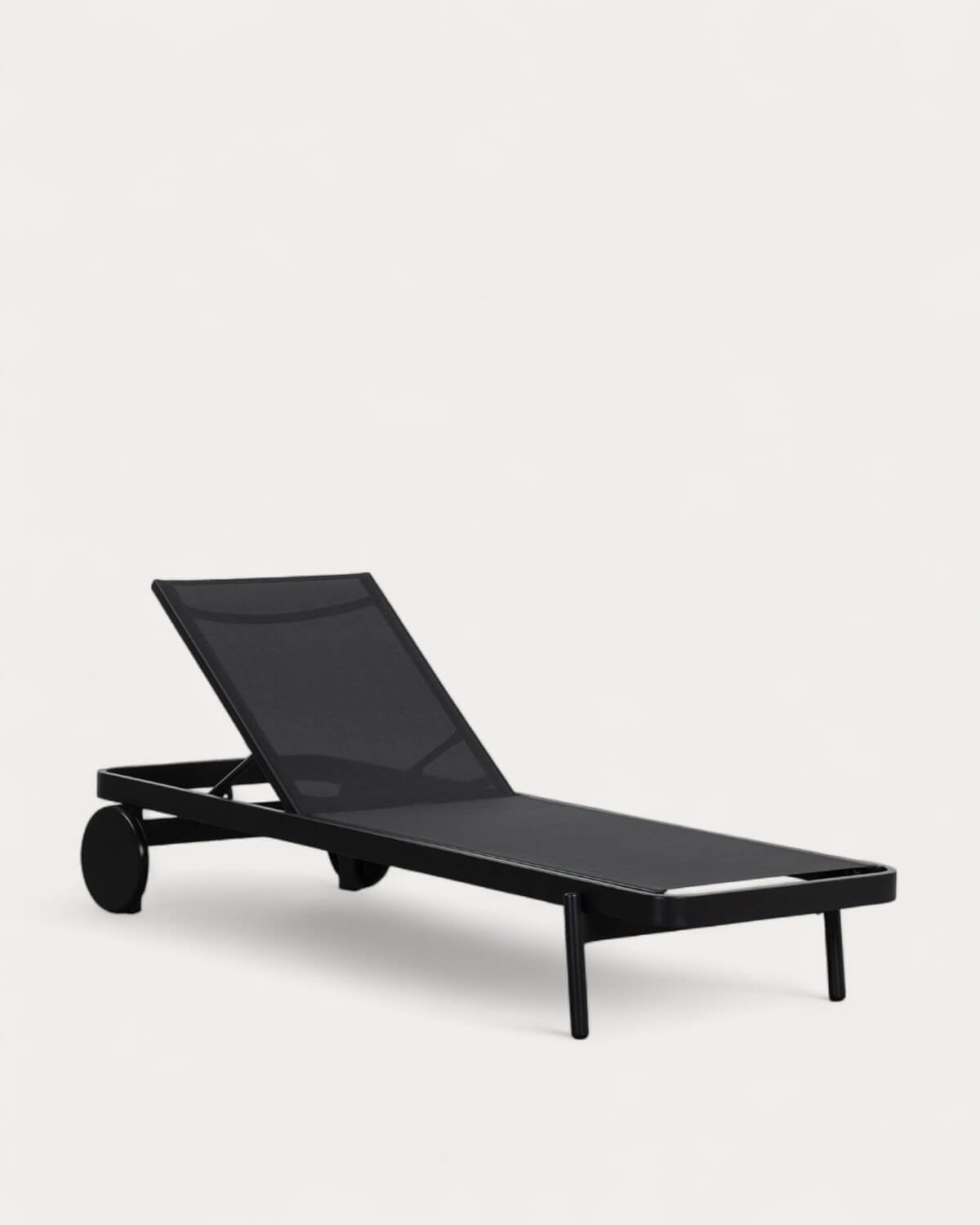 Pack de 2 Chaises Longues Inclinables en Aluminium et Tissu Celina, image de la gelerie 1