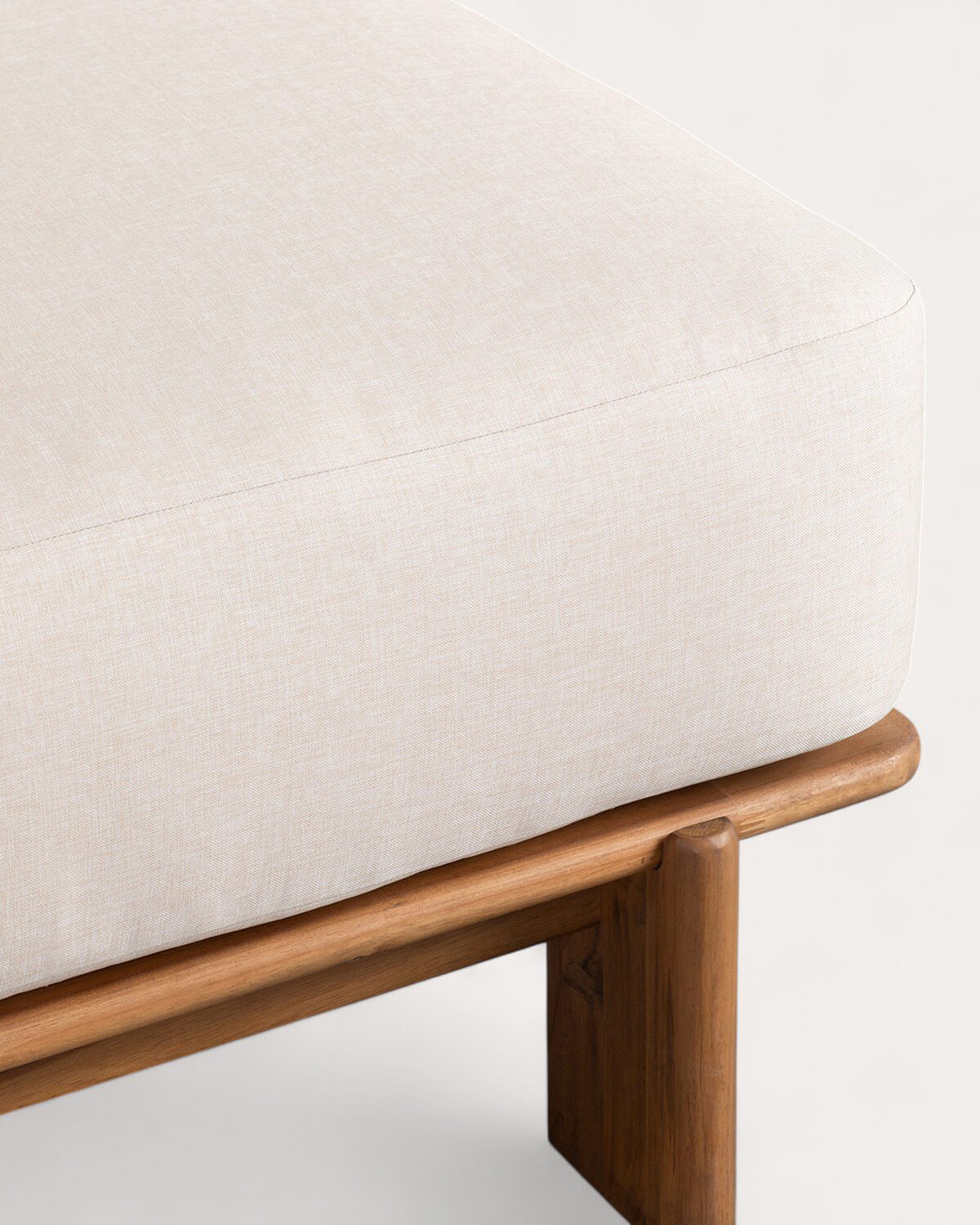 Chaise Longue Double Inclinable en Bois d'Acacia avec Coussin en Tissu Cael , image de la gelerie 7