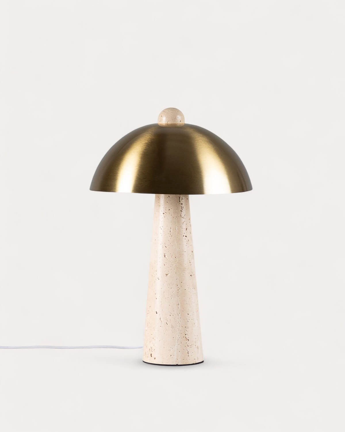 Lampe de Table en Métal et Marbre Travertin Hugo, image de la gelerie 1