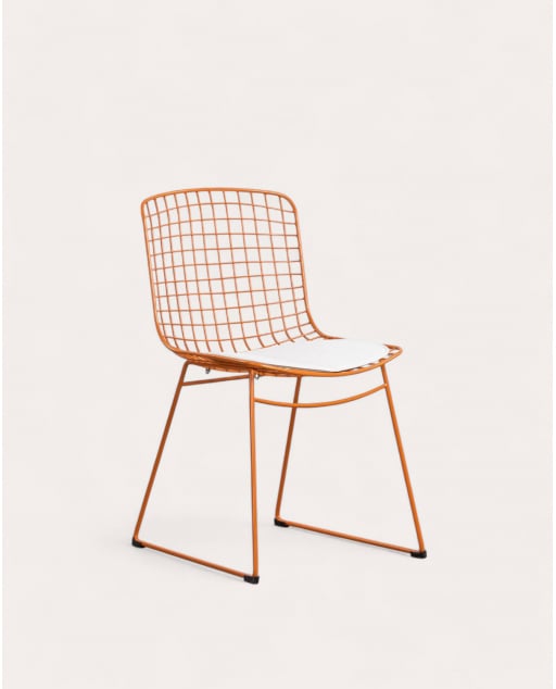 Chaise de Salle à Manger à Dossier Haut en Métal Aras Fresh