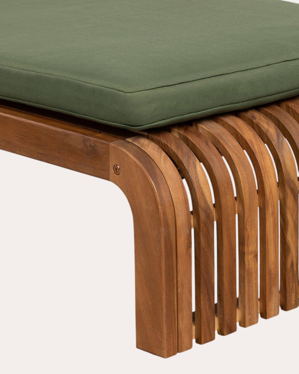 Chaise Longue Inclinable en Bois d'Acacia avec Coussin en Tissu Hazan, image de la gelerie 9