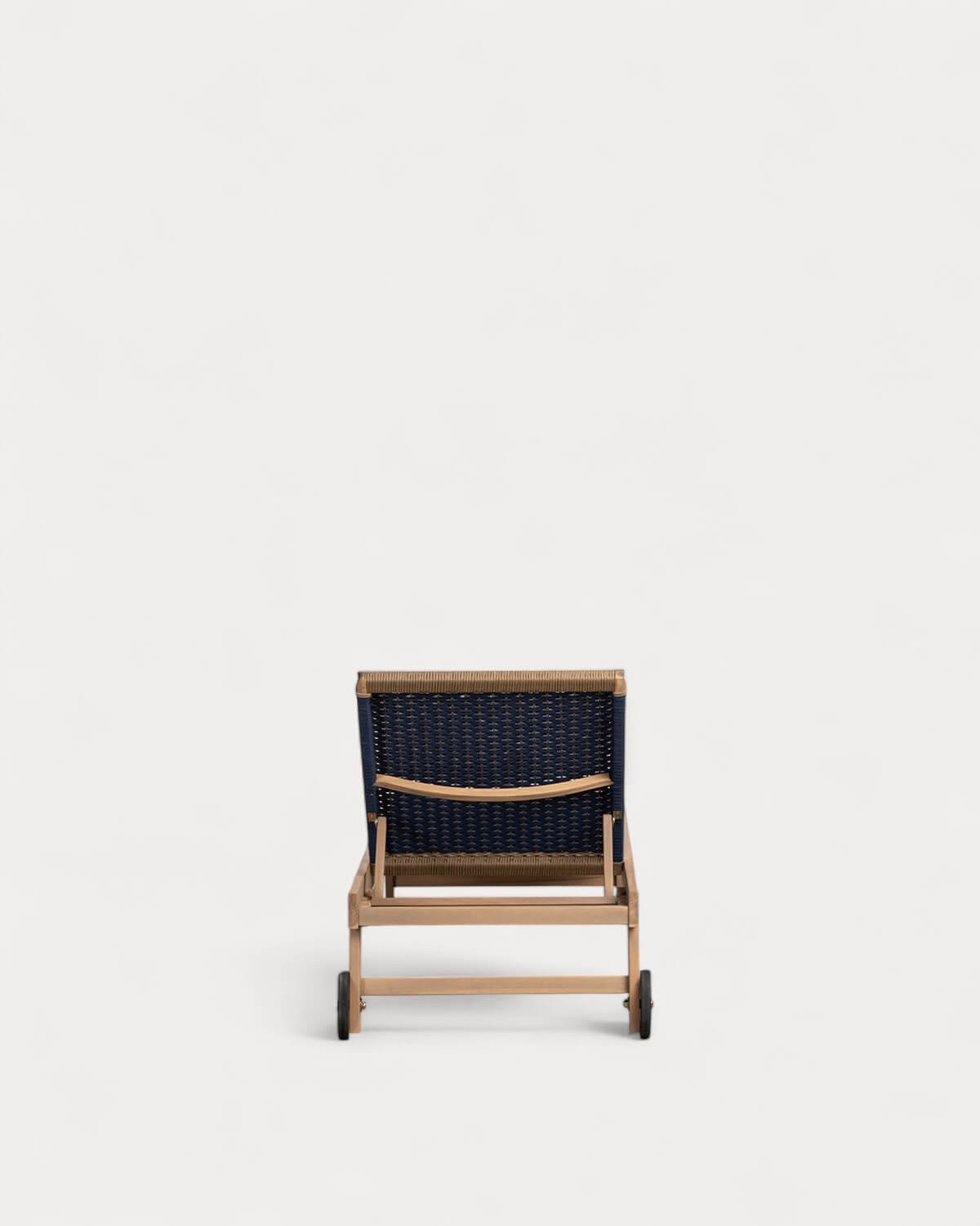 Pack de 2 Chaises Longues en Bois d'Acacia et Corde avec Roulettes Mirle, image de la gelerie 5