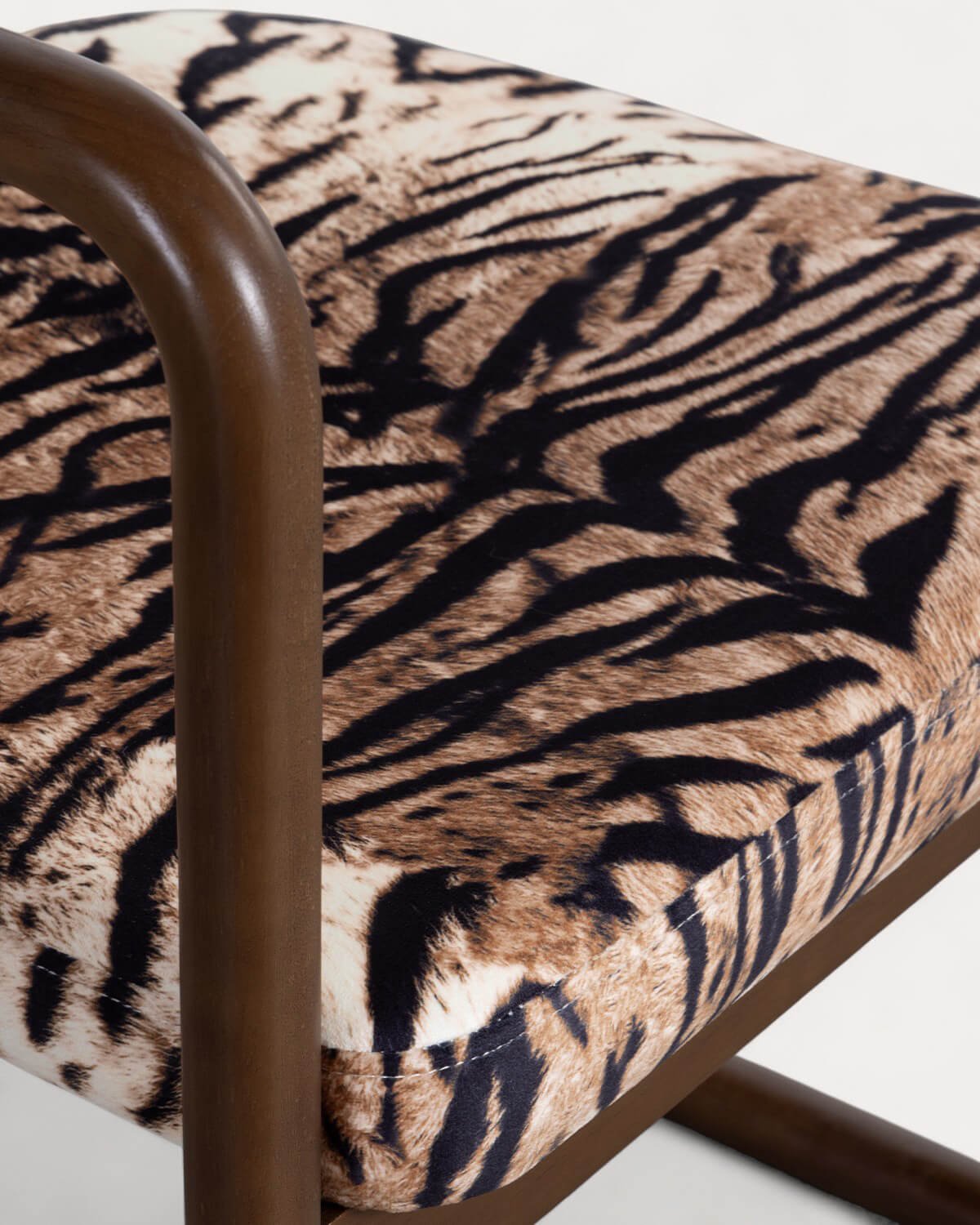 Chaise de Salle à Manger en Bois d'Hévéa et Tissu Vitier, image de la gelerie 6