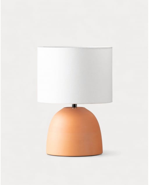 Lampe de Table en Céramique et Lin Eloren