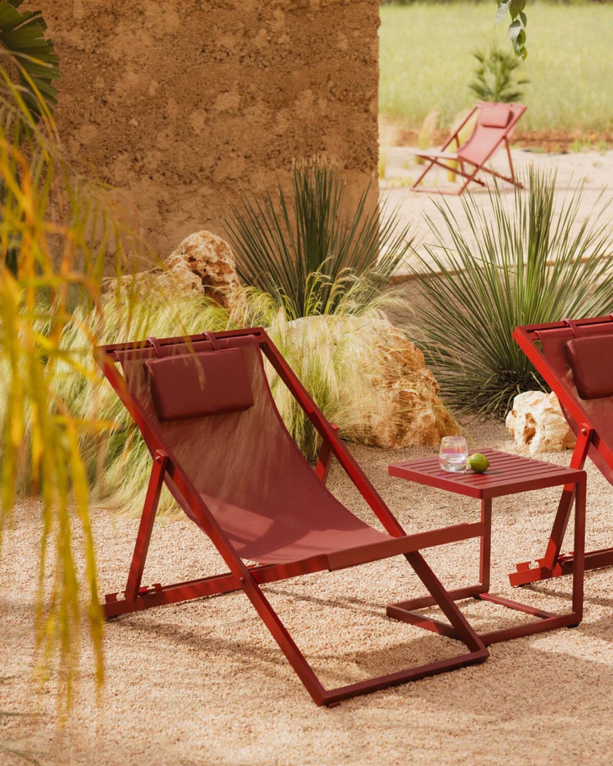 Pack de 2 Hamacs Inclinables en Aluminium avec Coussin Rilas, image de la gelerie 2