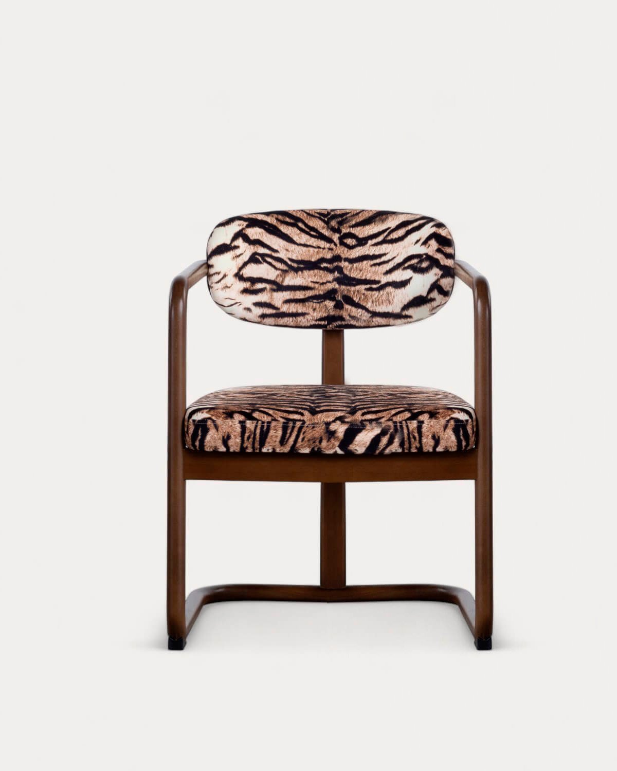 Chaise de Salle à Manger en Bois d'Hévéa et Tissu Vitier, image de la gelerie 1