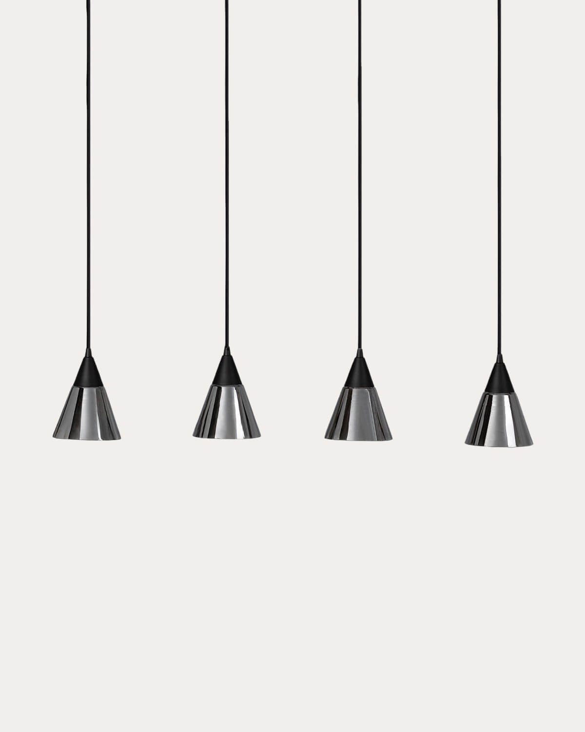 Plafonnier LED avec 4 Points Lumineux en Métal Gales, image de la gelerie 1