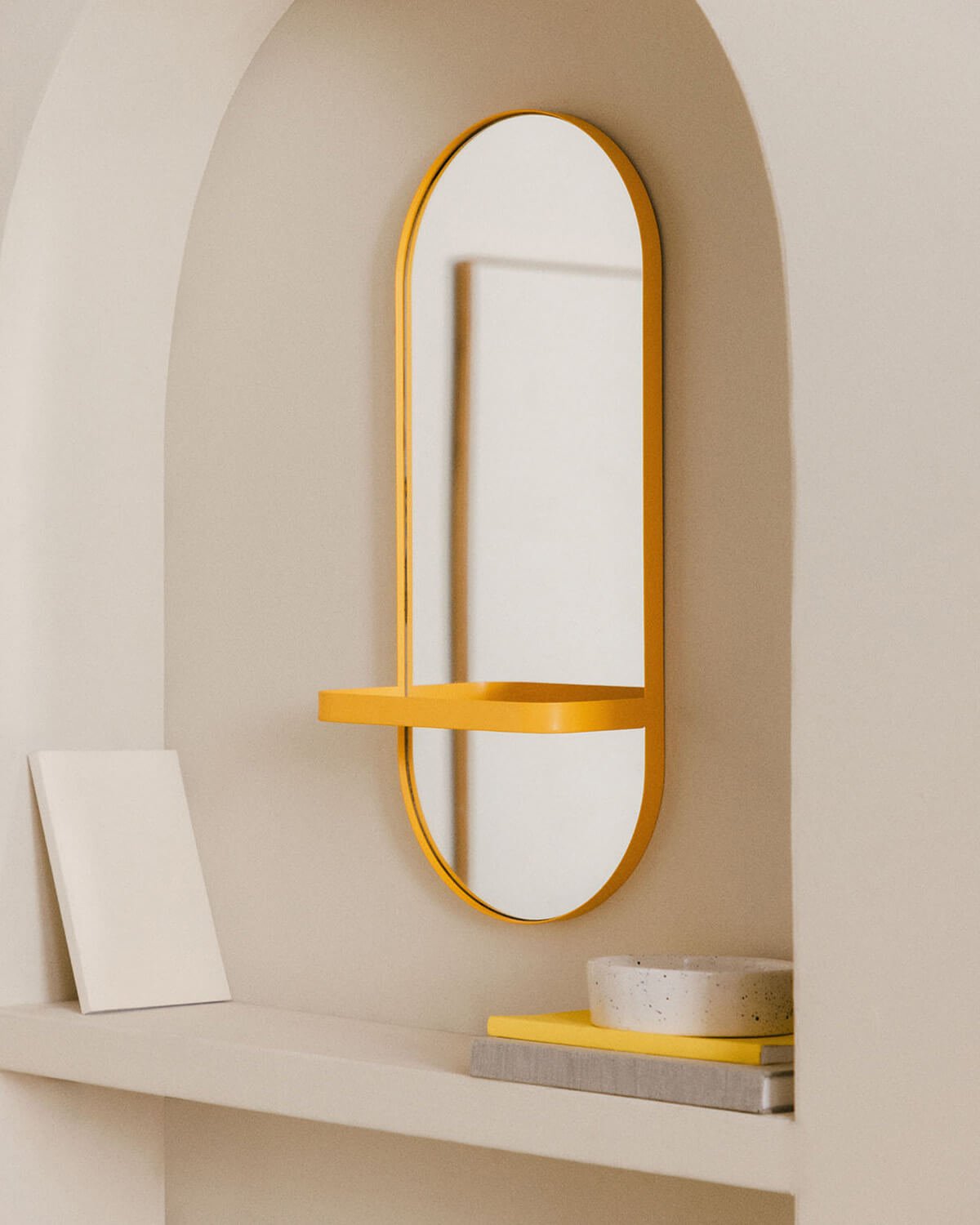 Miroir Mural avec Étagère en Métal (60x25 cm) Laiz, image de la gelerie 2