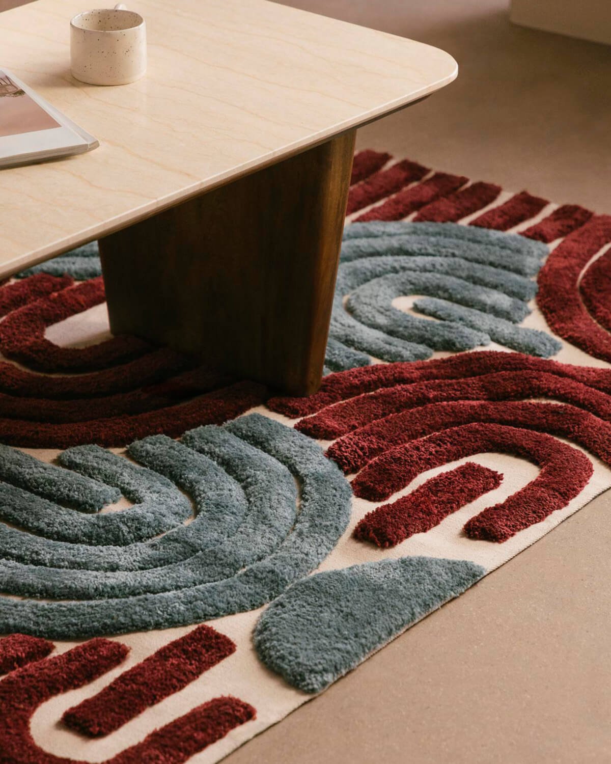 Tapis en Polyester Fait Main (236x165 cm) Zanas , image de la gelerie 2