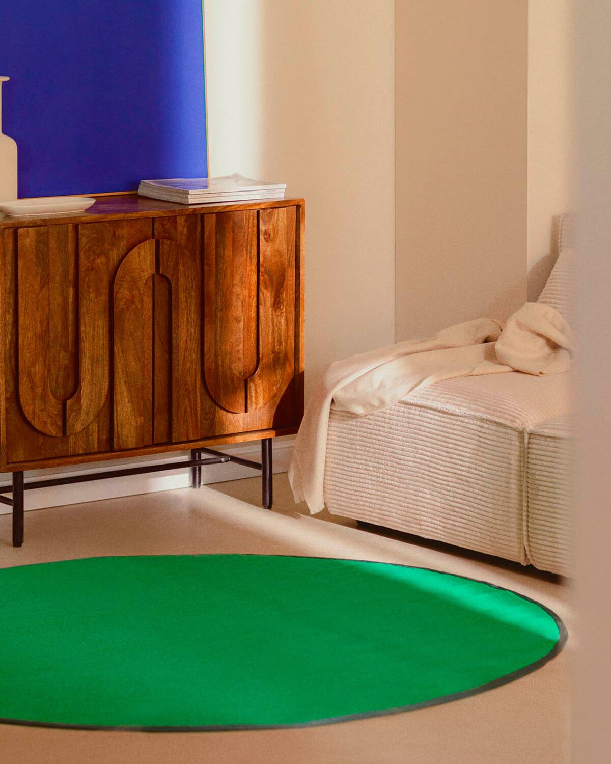 Tapis d'Extérieur Rond en Polypropylène (Ø152 cm) Llevant, image de la gelerie 2