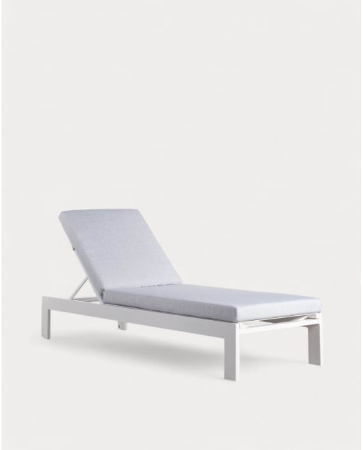 Coussin en Tissu pour Transat d'Extérieur (70,5x200 cm) Kreta - Gris clair