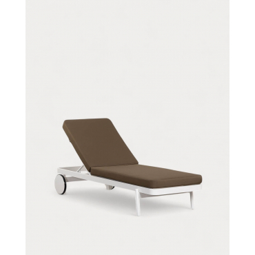 Coussin en Tissu pour Chaise Longue d'Extérieur (200X65 cm) Celina Vert Nori - The Masie