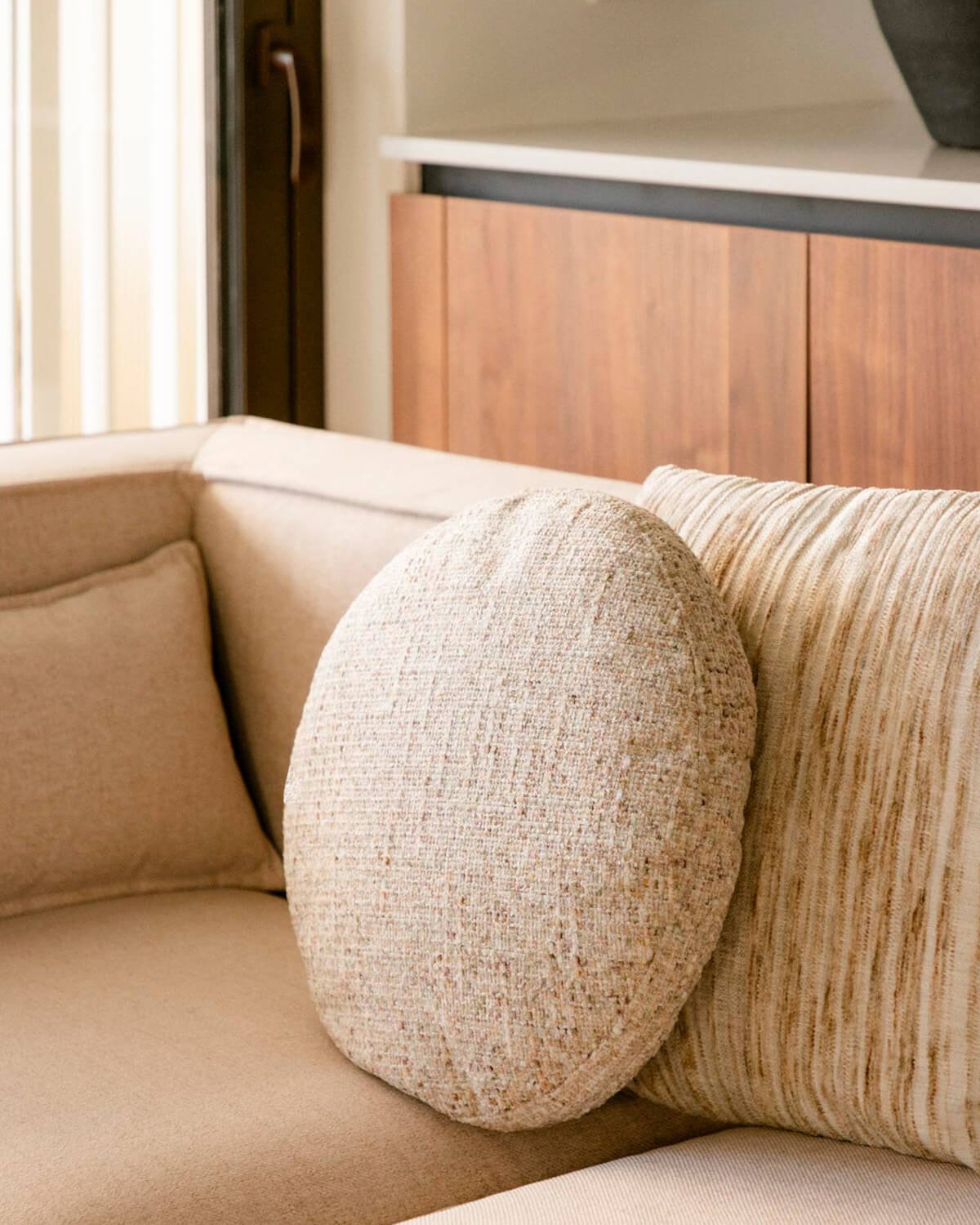 Coussin Rond en Tissu (Ø43 cm) Suaus, image de la gelerie 2