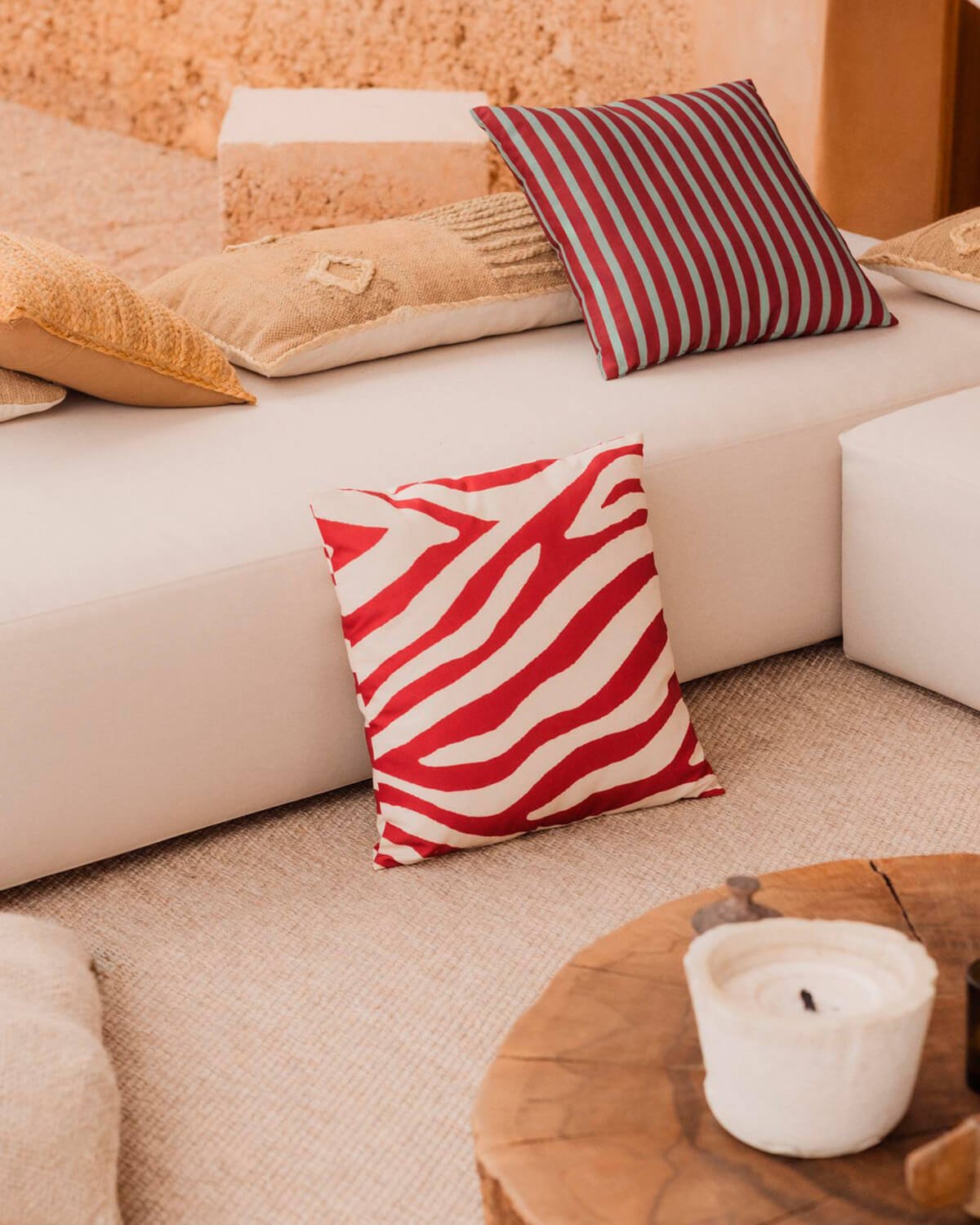 Coussin d'Extérieur Carré en Tissu (45x45 cm) Selvis, image de la gelerie 2