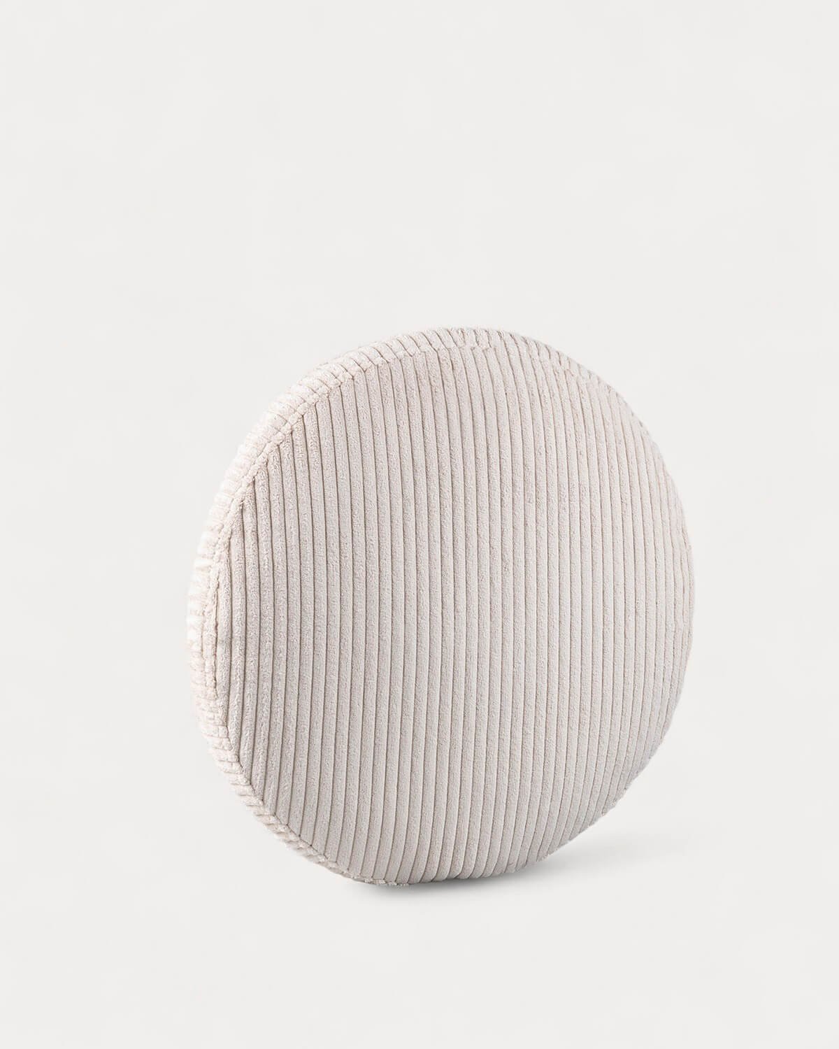 Coussin Rond en Velours Côtelé Épais (Ø43 cm) Raim, image de la gelerie 1