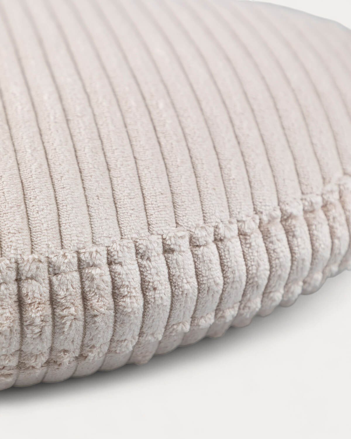 Coussin Rond en Velours Côtelé Épais (Ø43 cm) Raim, image de la gelerie 4