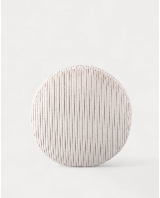 Coussin Rond en Velours Côtelé Épais (Ø43 cm) Raim