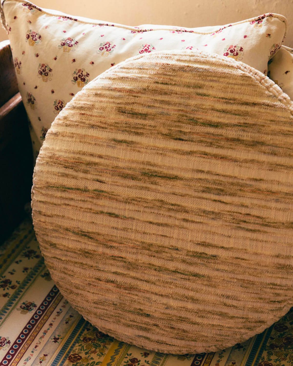 Coussin Rond en Tissu (Ø43 cm) Marssel, image de la gelerie 2