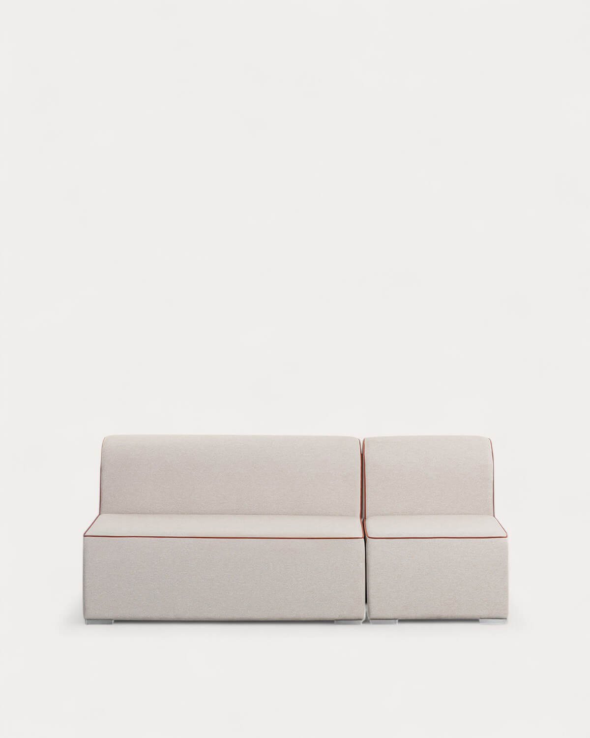 Canapé de Jardin Modulable 2 Pièces Canapé 2 Places et Fauteuil en Tissu Lagos, image de la gelerie 1