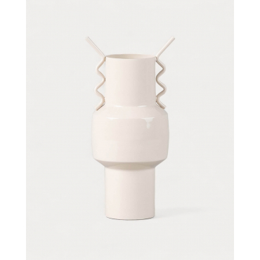 Vase en Métal (37 cm) Marci Beige Seashell - The Masie