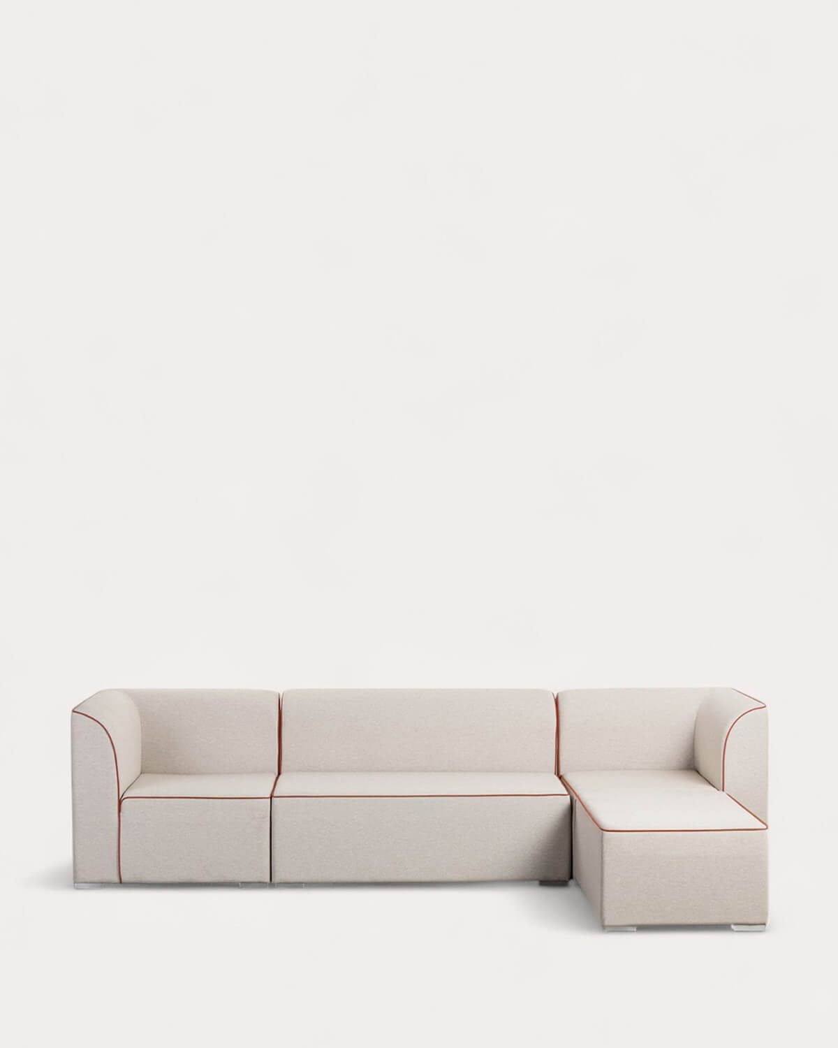 Canapé de Jardin Modulable 3 Pièces avec 2 Coins et Canapé 2 Places avec Pouf en Tissu Lagos, image de la gelerie 1