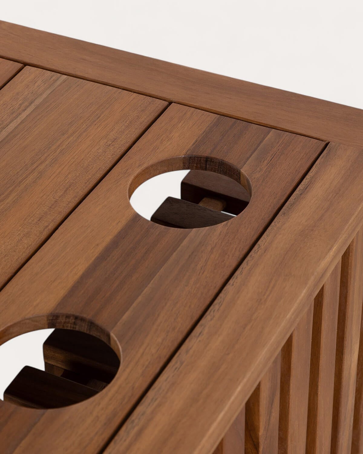 Ensemble avec bain de soleil et table d'appoint en bois d'acacia Hazan (45x45 cm), image de la gelerie 7