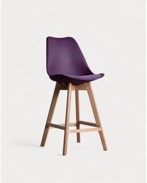 Tabouret Haut en Polypropylène et Tissu (64cm) Fine Freya Fabric