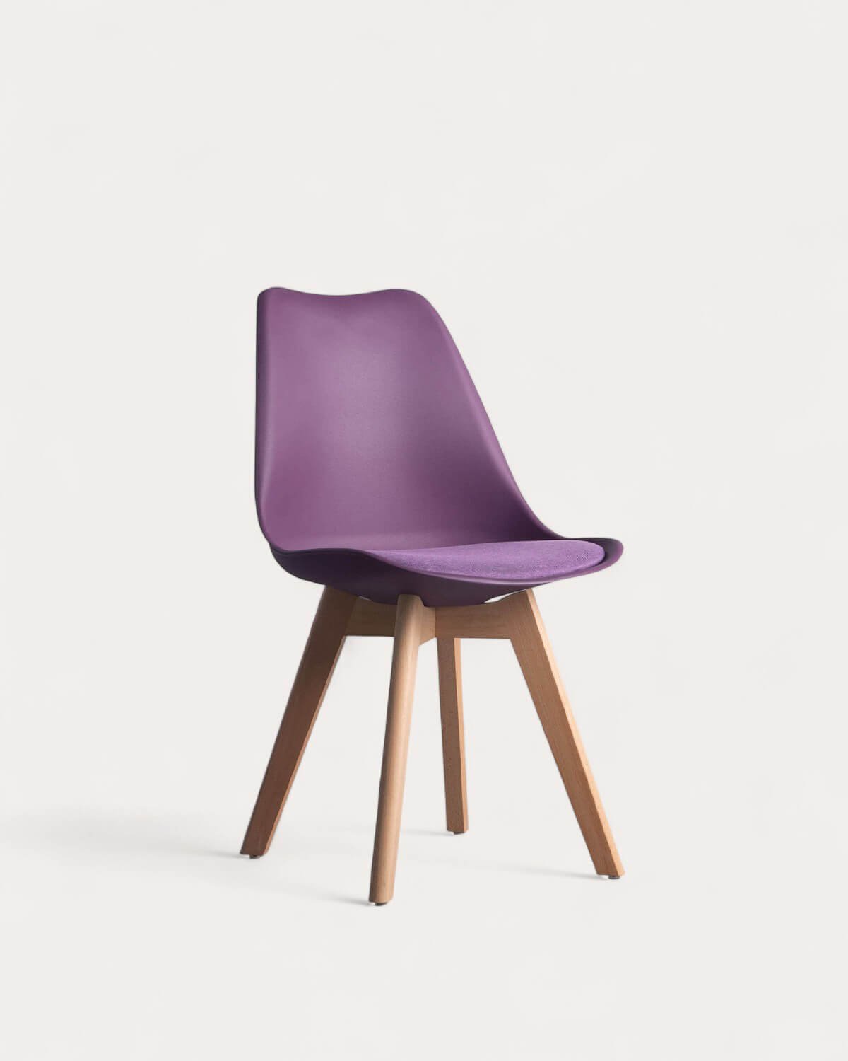 Pack de 2 Chaises de Salle à Manger en Polypropylène et Tissu fin Freya, image de la gelerie 1