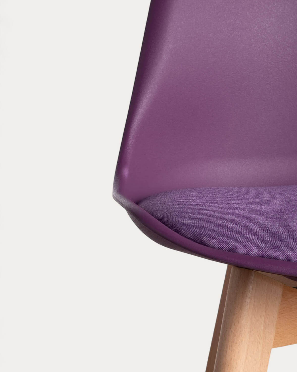 Pack de 2 Chaises de Salle à Manger en Polypropylène et Tissu fin Freya, image de la gelerie 4