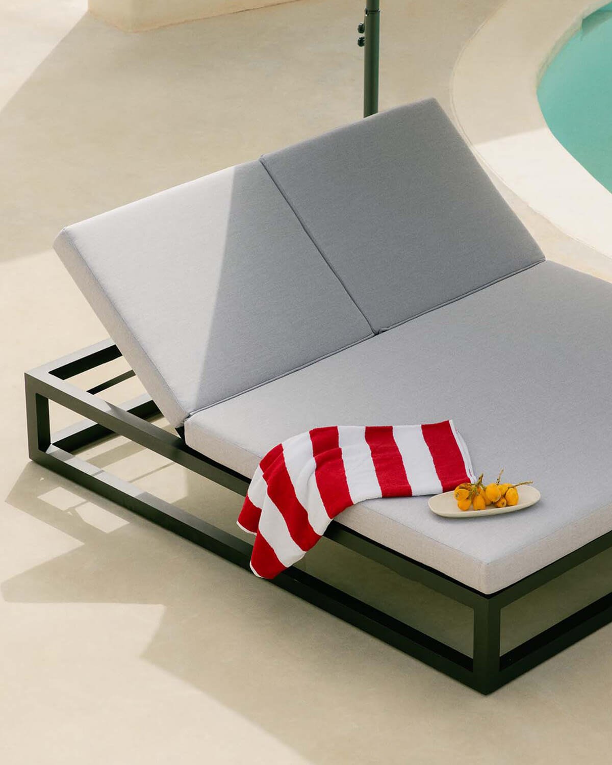 Transat Inclinable en Aluminium et Coussin en Tissu Kewin, image de la gelerie 3