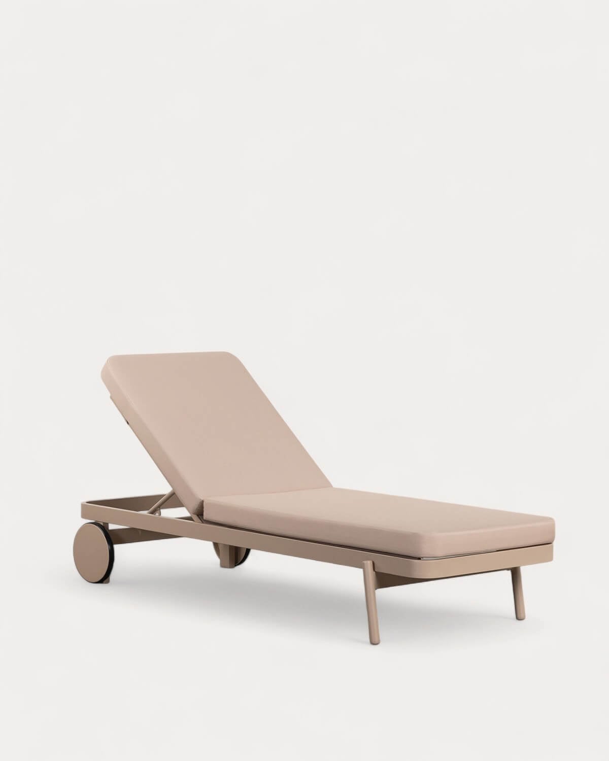 Chaise Longue Inclinable en Aluminium avec Coussin en Tissu Celina, image de la gelerie 1