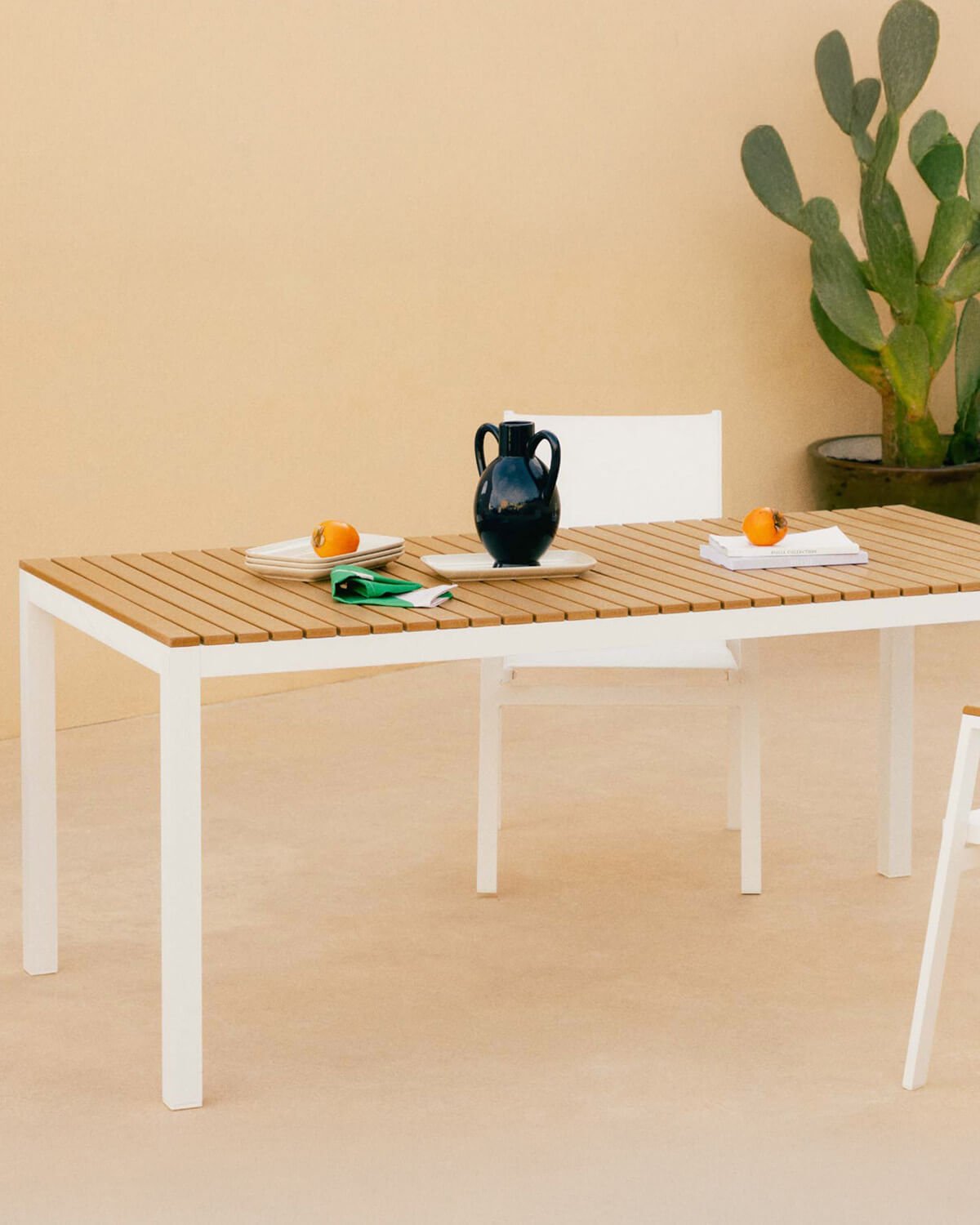 Ensemble de Table en Aluminium (180x90 cm) et 4 Chaises d'Extérieur Korce, image de la gelerie 2