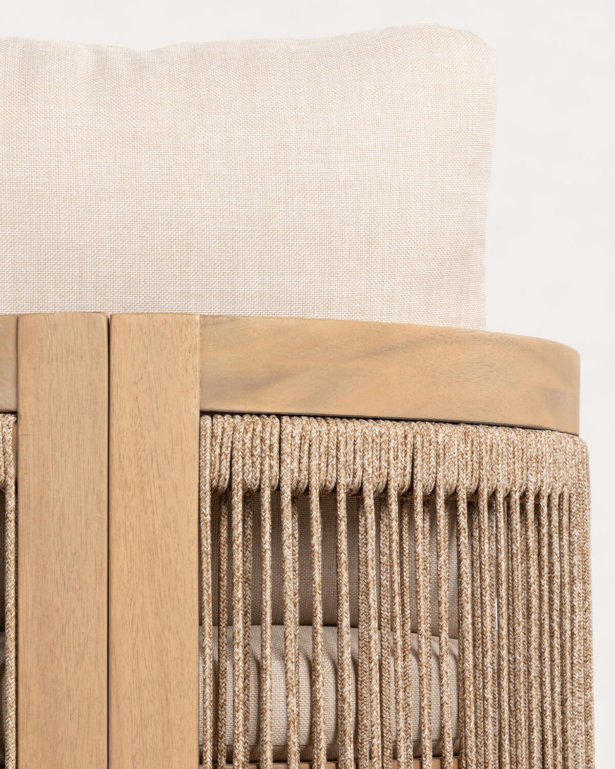 Ensemble Table Rectangulaire (180x100 cm) Marla et 6 Chaises en Bois d'Acacia d'Extérieur Mirla, image de la gelerie 4