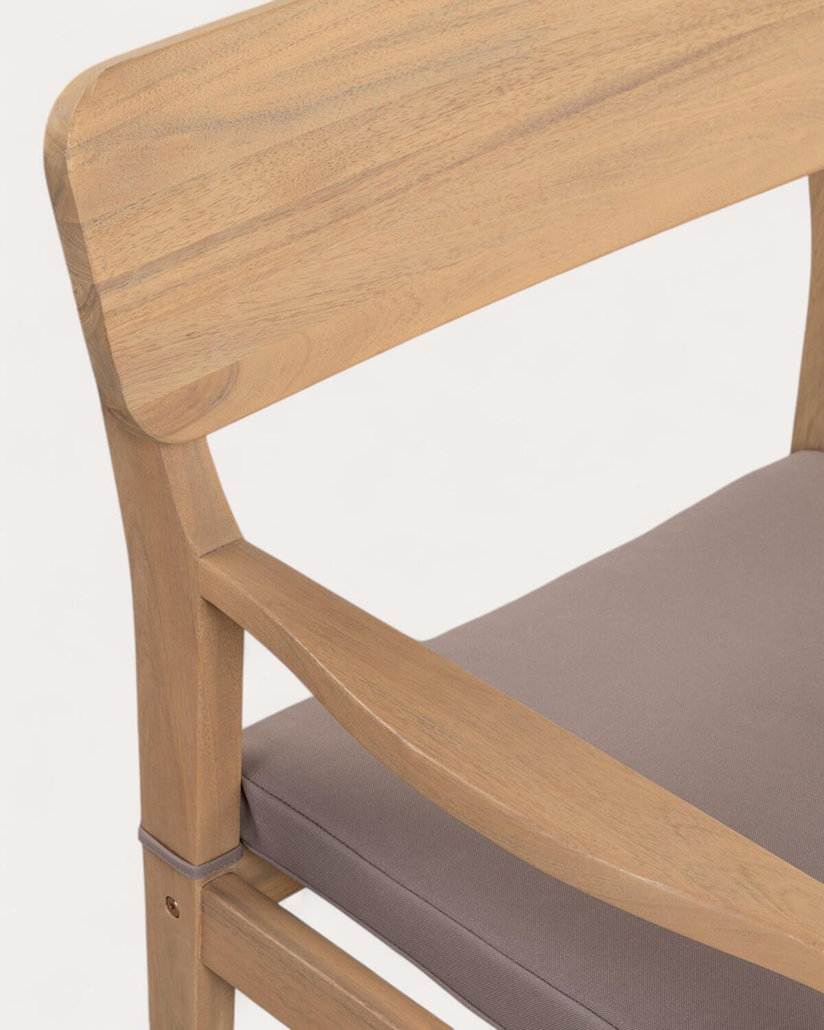 Ensemble Table Rectangulaire (180x100 cm) et 4 Chaises avec Accoudoirs en Bois d'Acacia d'Extérieur Mirla, image de la gelerie 3