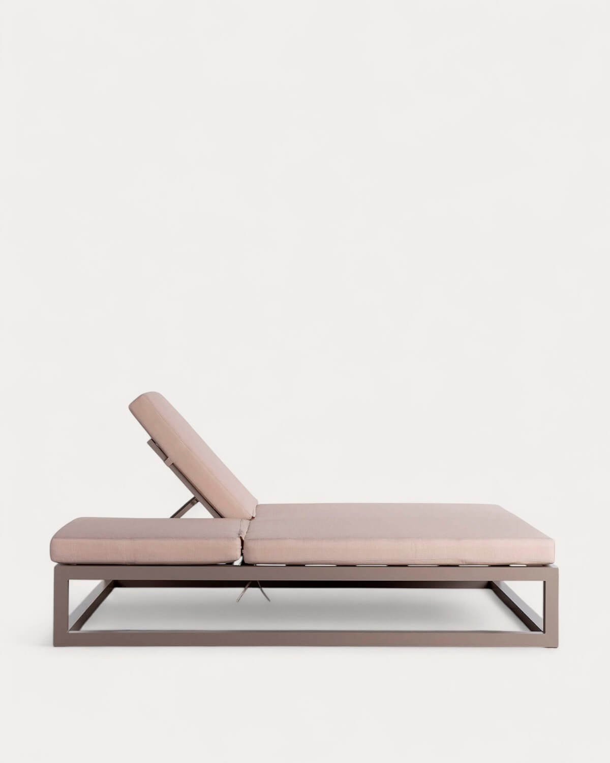 Set de Chaises Longues Doubles Inclinables Kewin et 2 Tables d'Appoint en Aluminium (40x40 cm) Kreta Colours, image de la gelerie 3