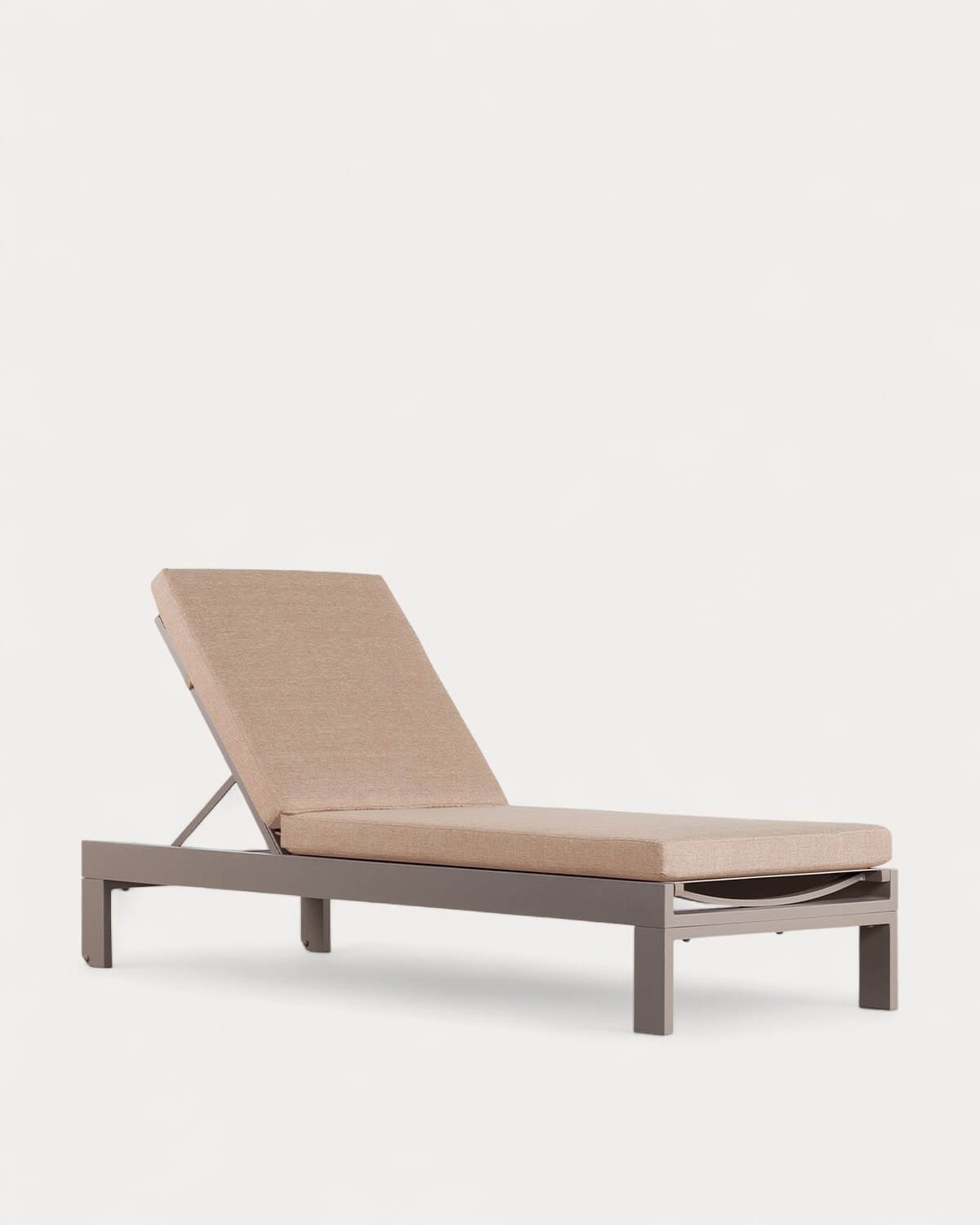 Chaise longue Inclinable en Aluminium avec Coussin en Tissu New Kreta , image de la gelerie 1