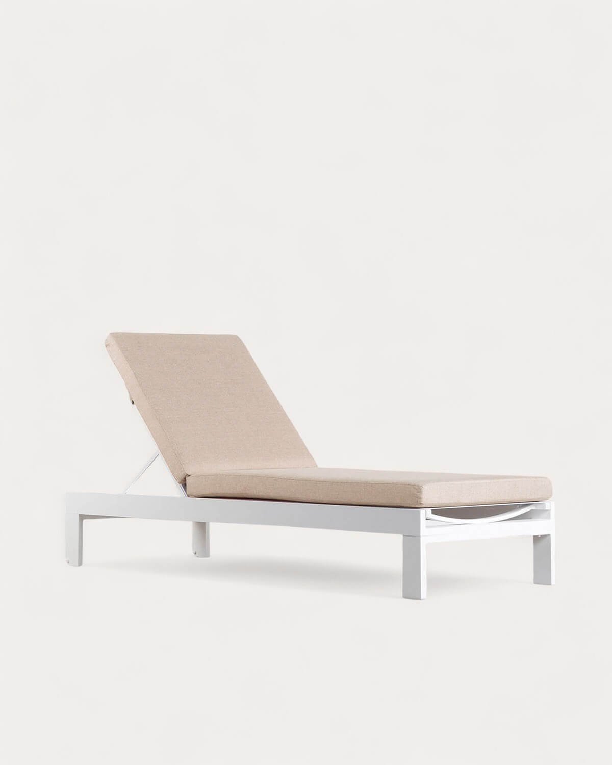 Chaise longue Inclinable en Aluminium avec Coussin en Tissu New Kreta , image de la gelerie 1