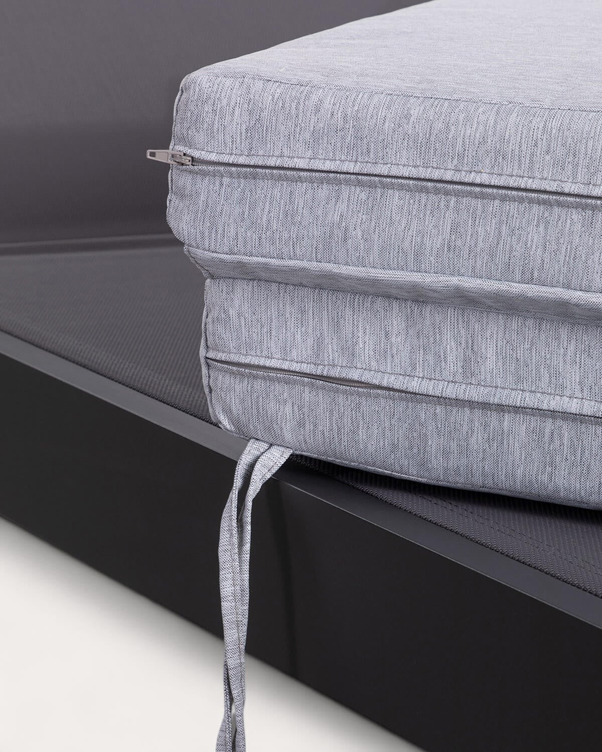 Chaise longue Inclinable en Aluminium avec Coussin en Tissu New Kreta , image de la gelerie 5