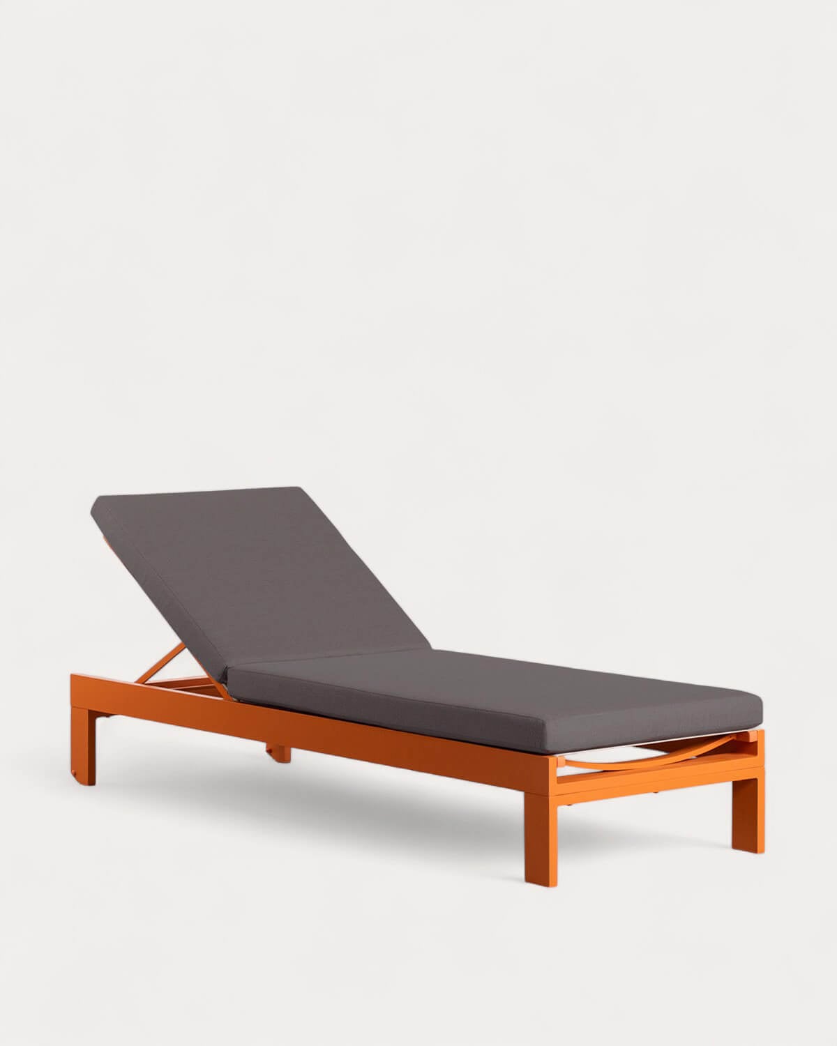 Chaise longue Inclinable en Aluminium avec Coussin en Tissu New Kreta , image de la gelerie 1